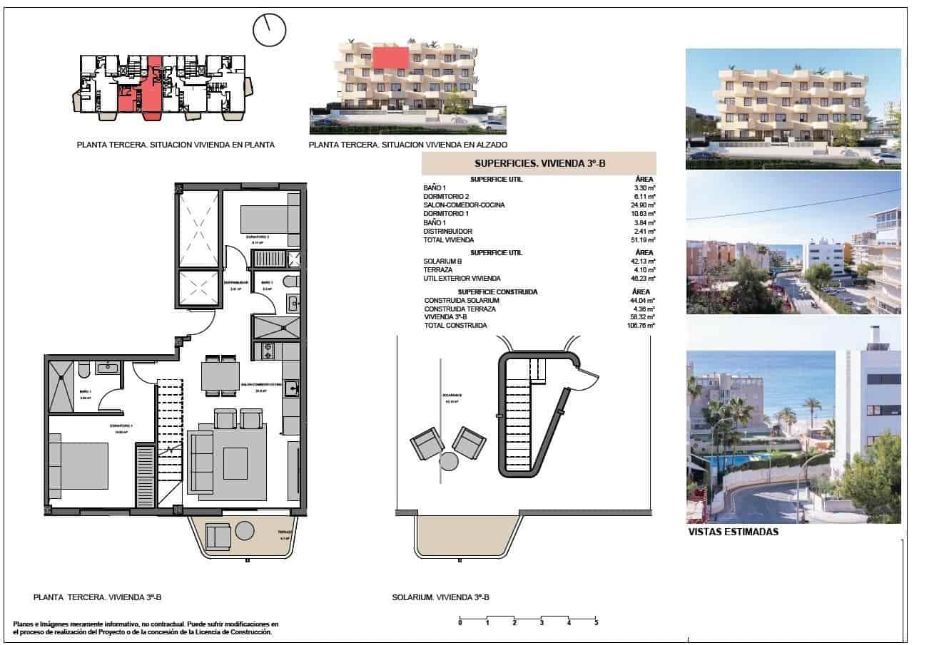 2 bedroom Penthouse for sale in El Campello with pool garage - € 460,000 (Ref: 10090988)