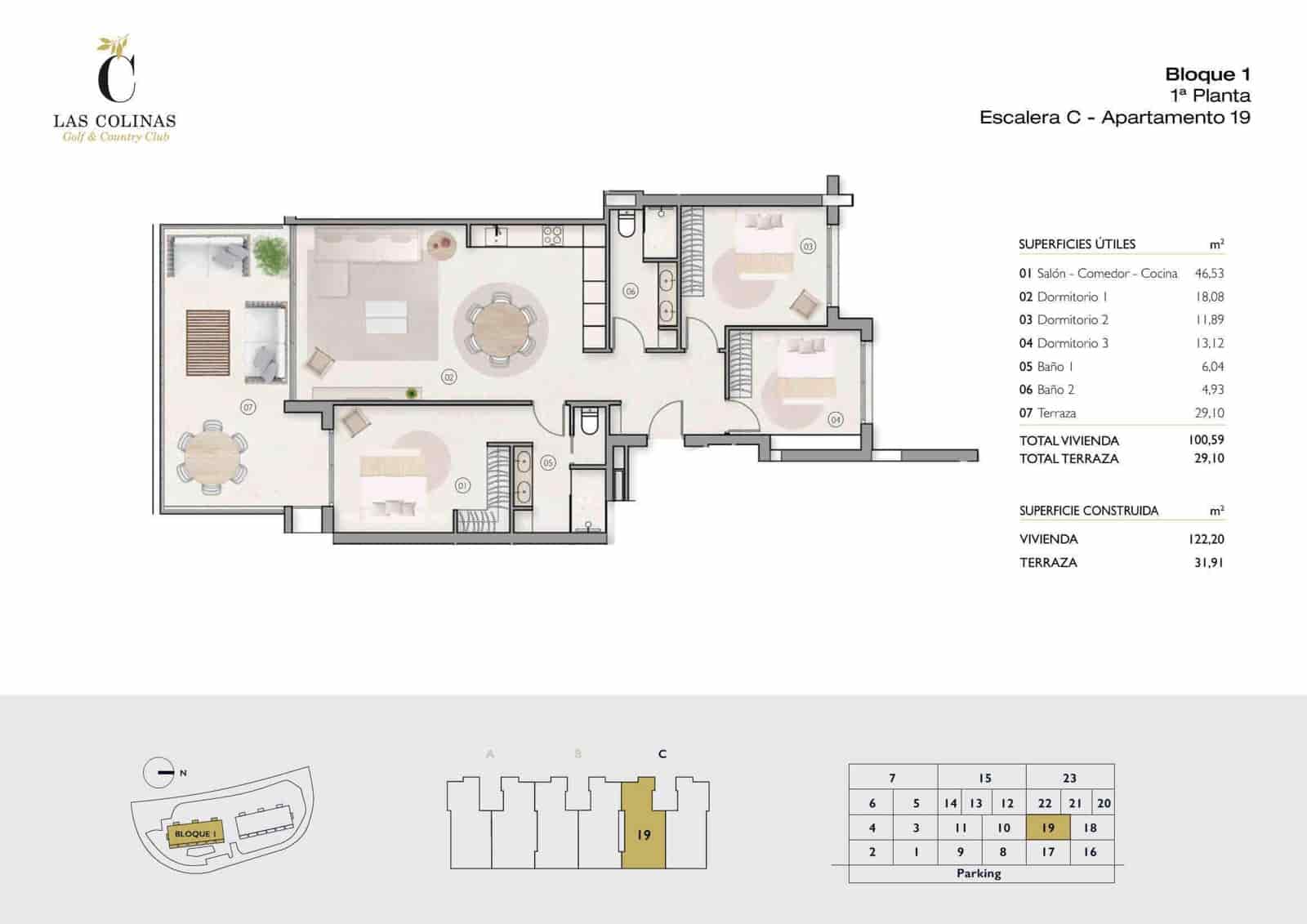 3 sypialnia Apartament na sprzedaż w Las Colinas Golf - 475 000 € (Ref: 7641795)