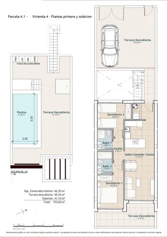 2 bedroom Penthouse for sale in San Miguel de Salinas with pool garage - € 399,000 (Ref: 7760671)