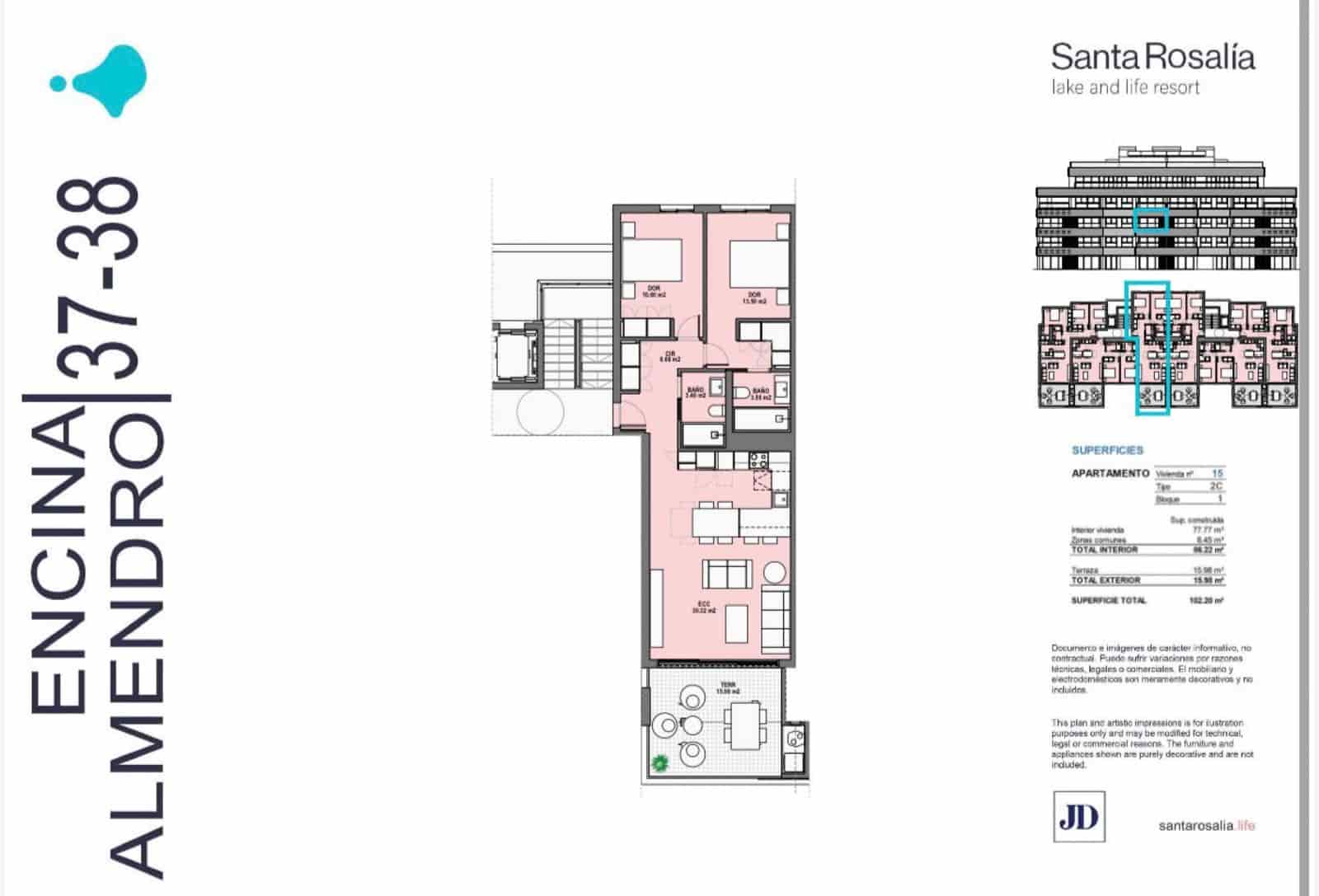 2 soveværelse Lejlighed til salg i Torre-Pacheco med swimmingpool garage - € 285.000 (Ref: 8857857)