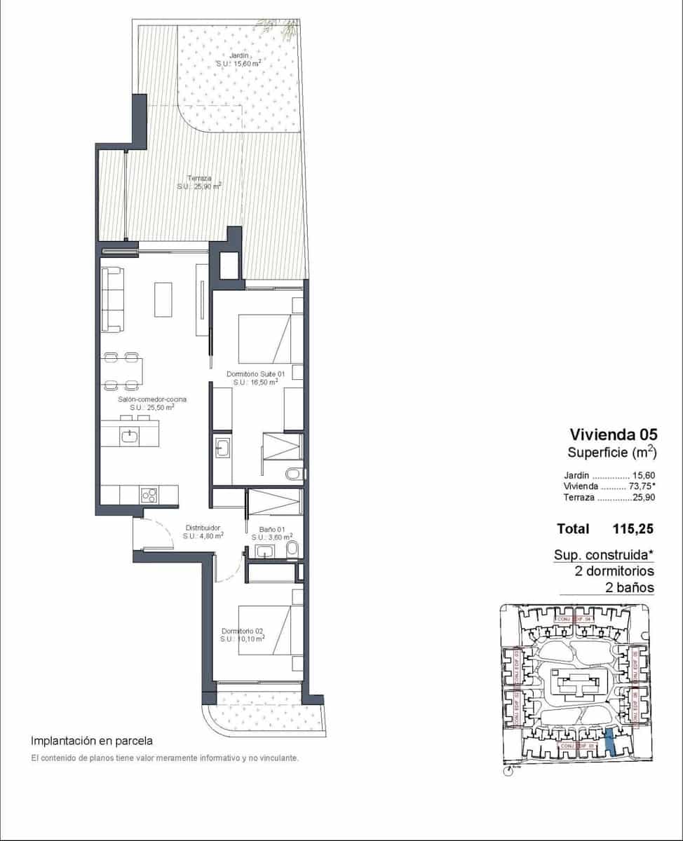 2 bedroom Apartment for sale in Ciudad Quesada with pool - € 303,000 (Ref: 8891645)