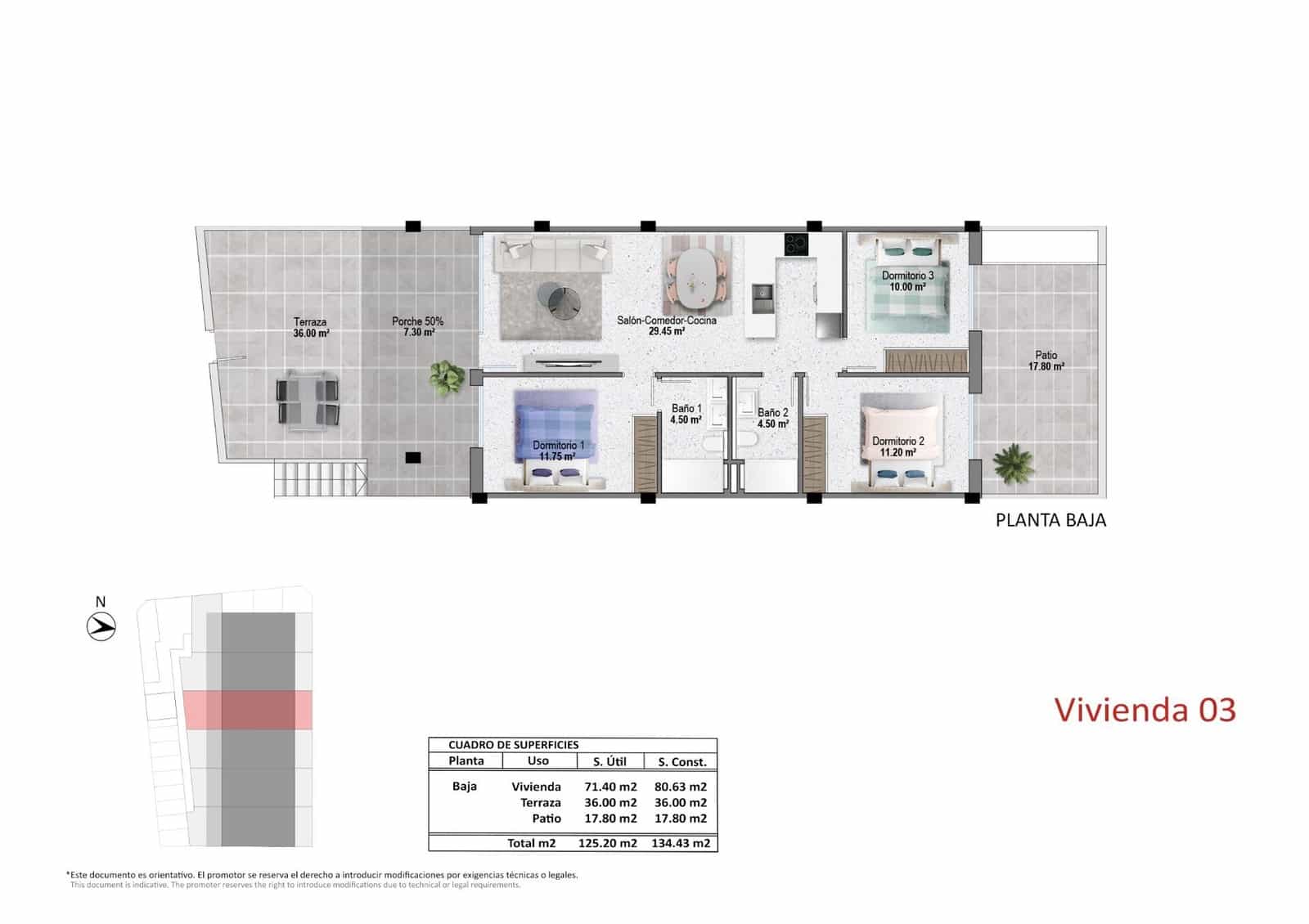 3 quarto Apartamento para venda em Pilar de la Horadada com piscina - 289 900 € (Ref: 8938114)