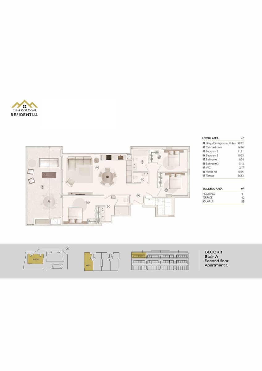 3 quarto Penthouse para venda em Las Colinas Golf com garagem - 895 000 € (Ref: 9016584)