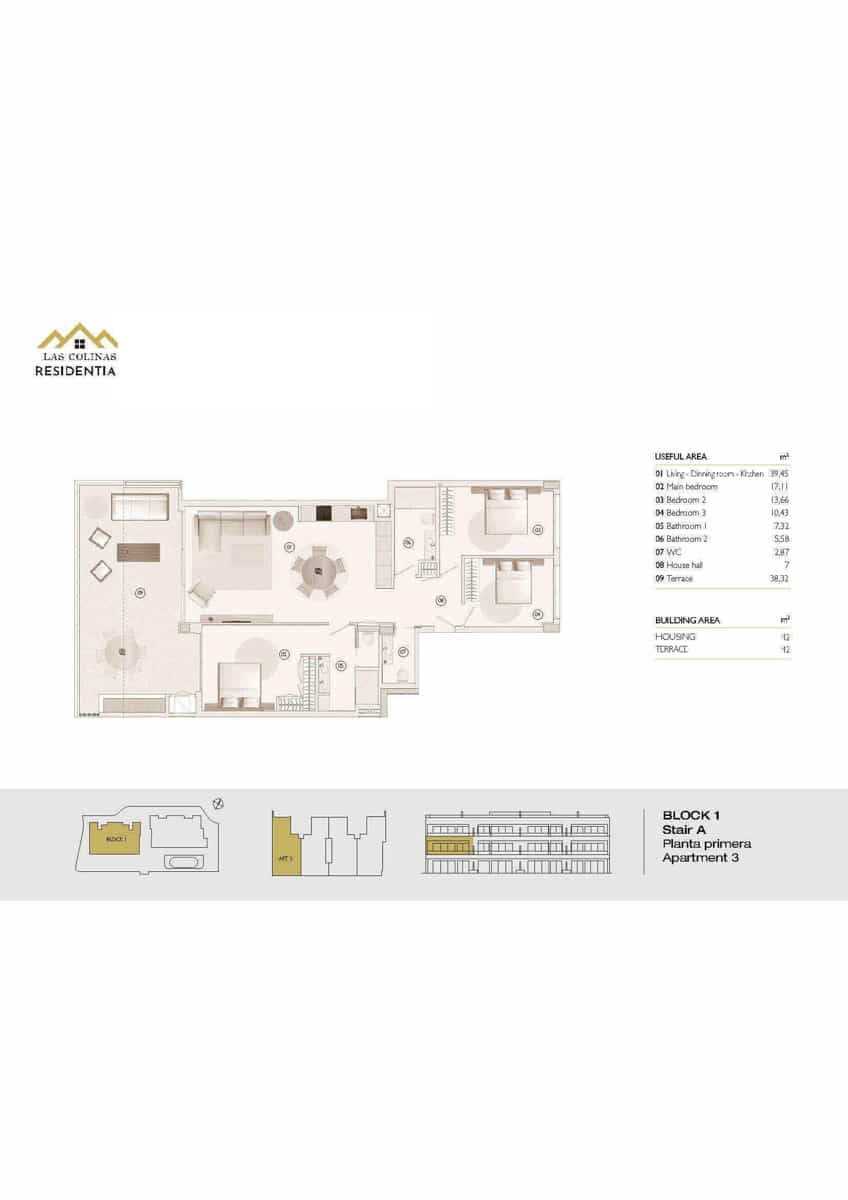 3 bedroom Apartment for sale in Las Colinas Golf with garage - € 640,000 (Ref: 9016585)