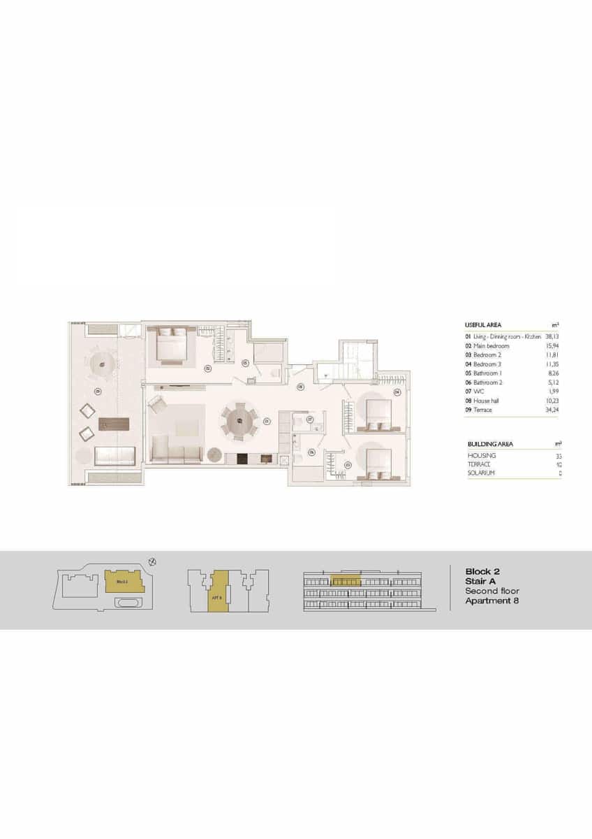 3 soveværelse Penthouse til salg i Las Colinas Golf med garage - € 935.000 (Ref: 9019505)