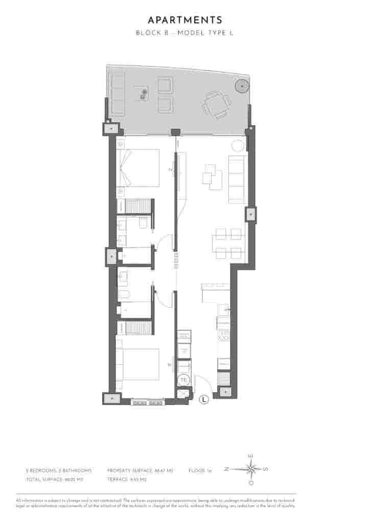 Apartamento de 2 habitaciones en La Manga del Mar Menor en venta - 473.000 € (Ref: 9271731)