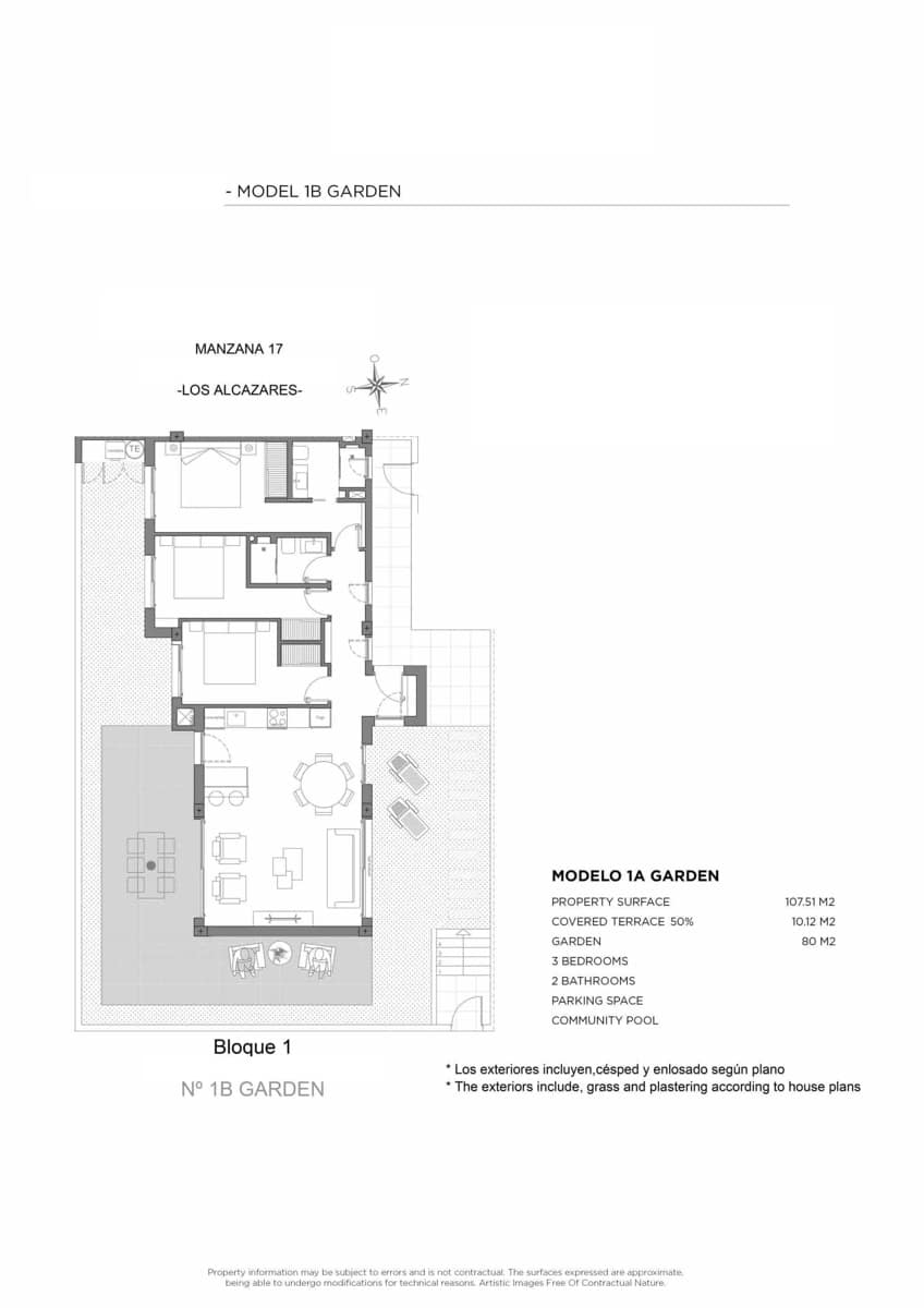 3 soveværelse Lejlighed til salg i Los Alcazares med swimmingpool - € 412.000 (Ref: 9297124)