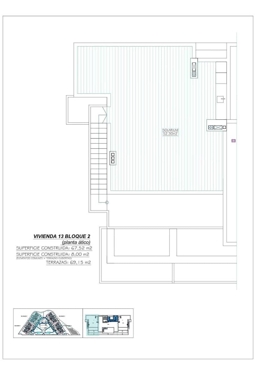 2 soveværelse Penthouse til salg i Torre-Pacheco med swimmingpool - € 388.900 (Ref: 9341722)