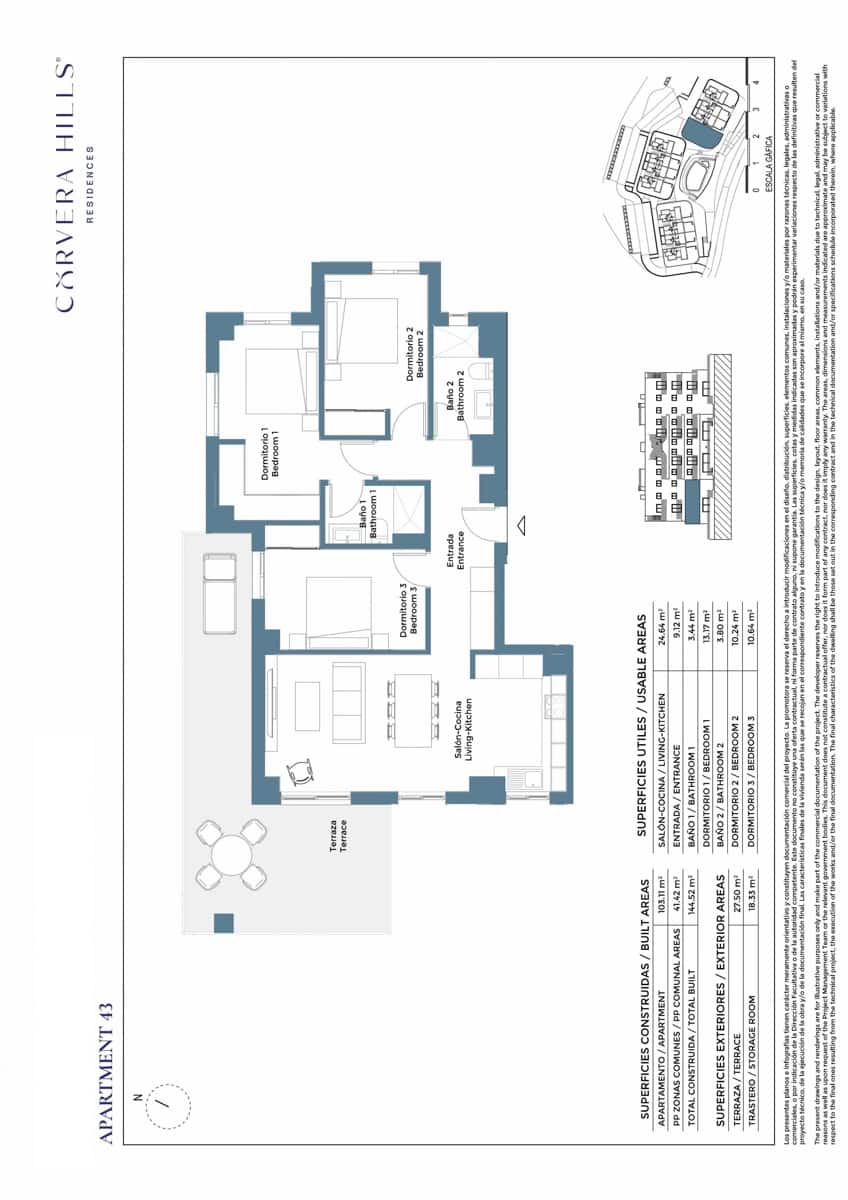 3 soveværelse Lejlighed til salg i Corvera med garage - € 285.000 (Ref: 9751427)