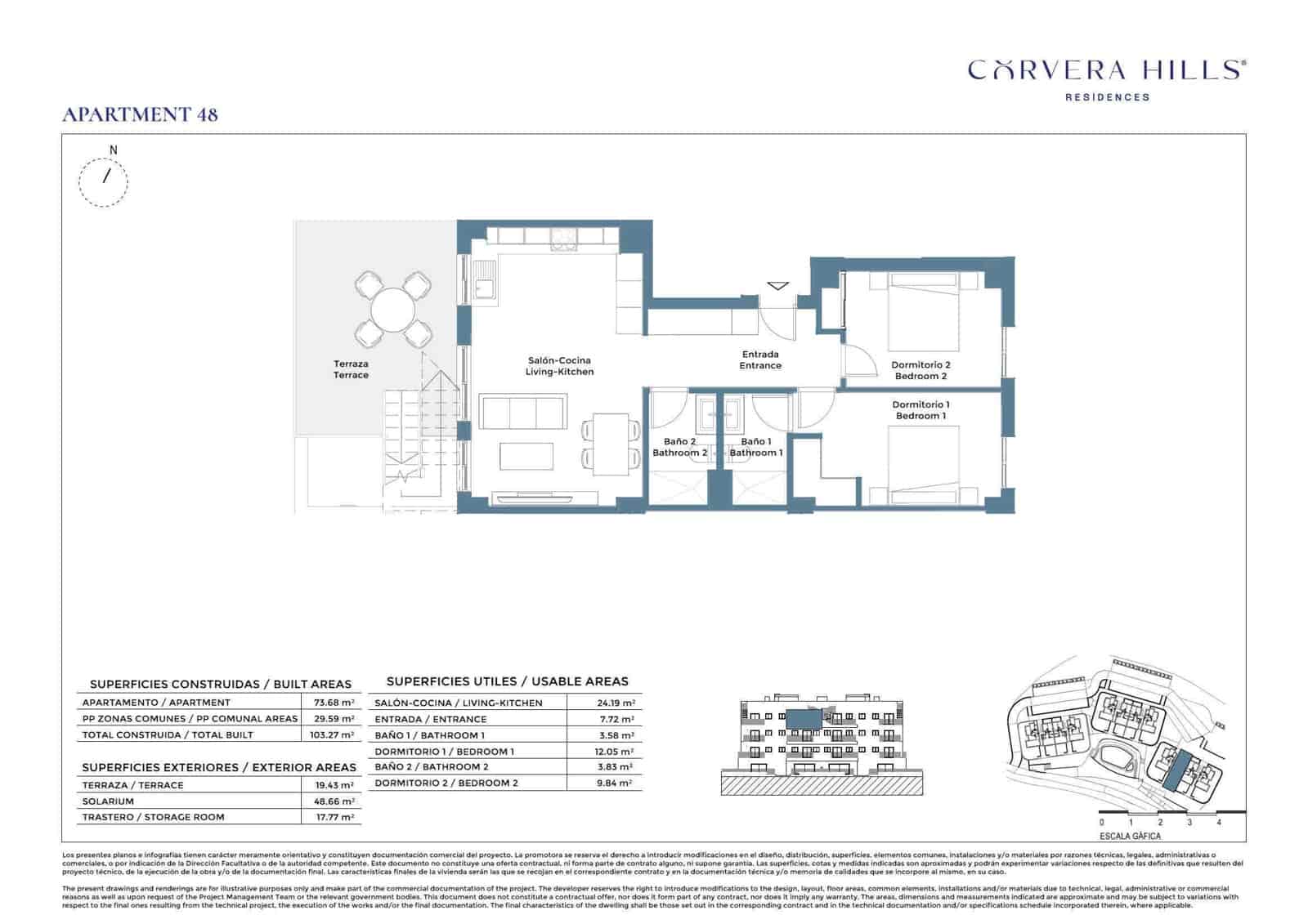Ático de 2 habitaciones en Corvera en venta con garaje - 299.000 € (Ref: 9751428)