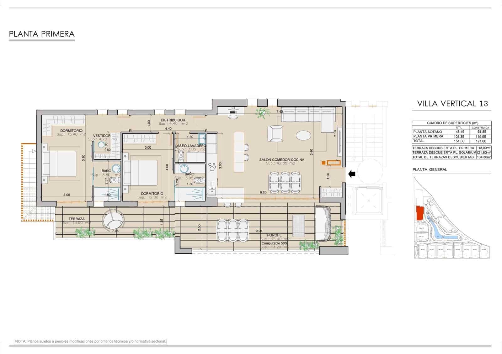 2 slaapkamer Penthouse te koop in San Juan de los Terreros - € 385.000 (Ref: 9782513)