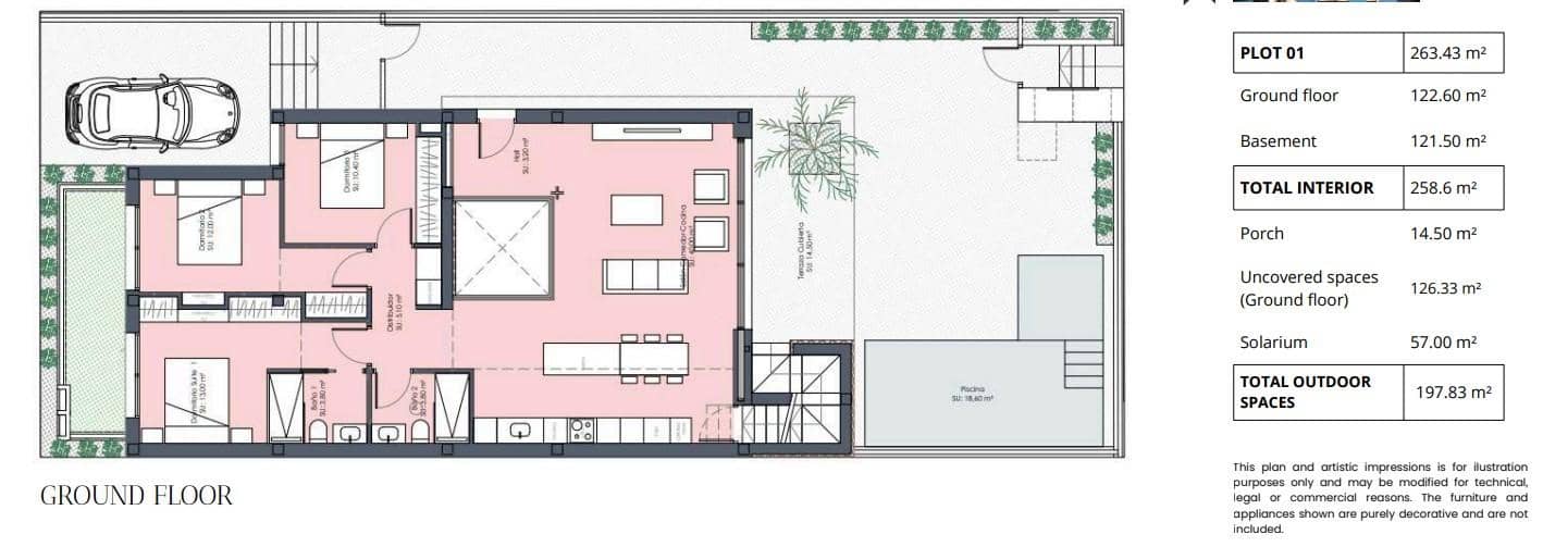 3 soverom Villa til salgs i Torre-Pacheco med svømmebasseng garasje - € 695 000 (Ref: 9969160)