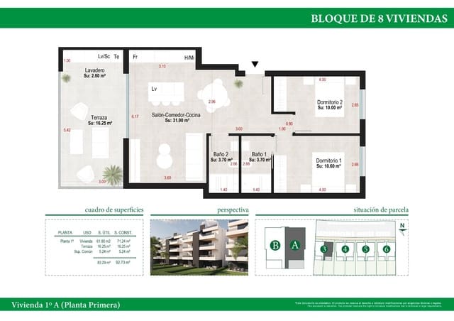 2 soveværelse Lejlighed til salg i Condado de Alhama, Alhama de Murcia med swimmingpool garage - € 229.900 (Ref: 9976596)