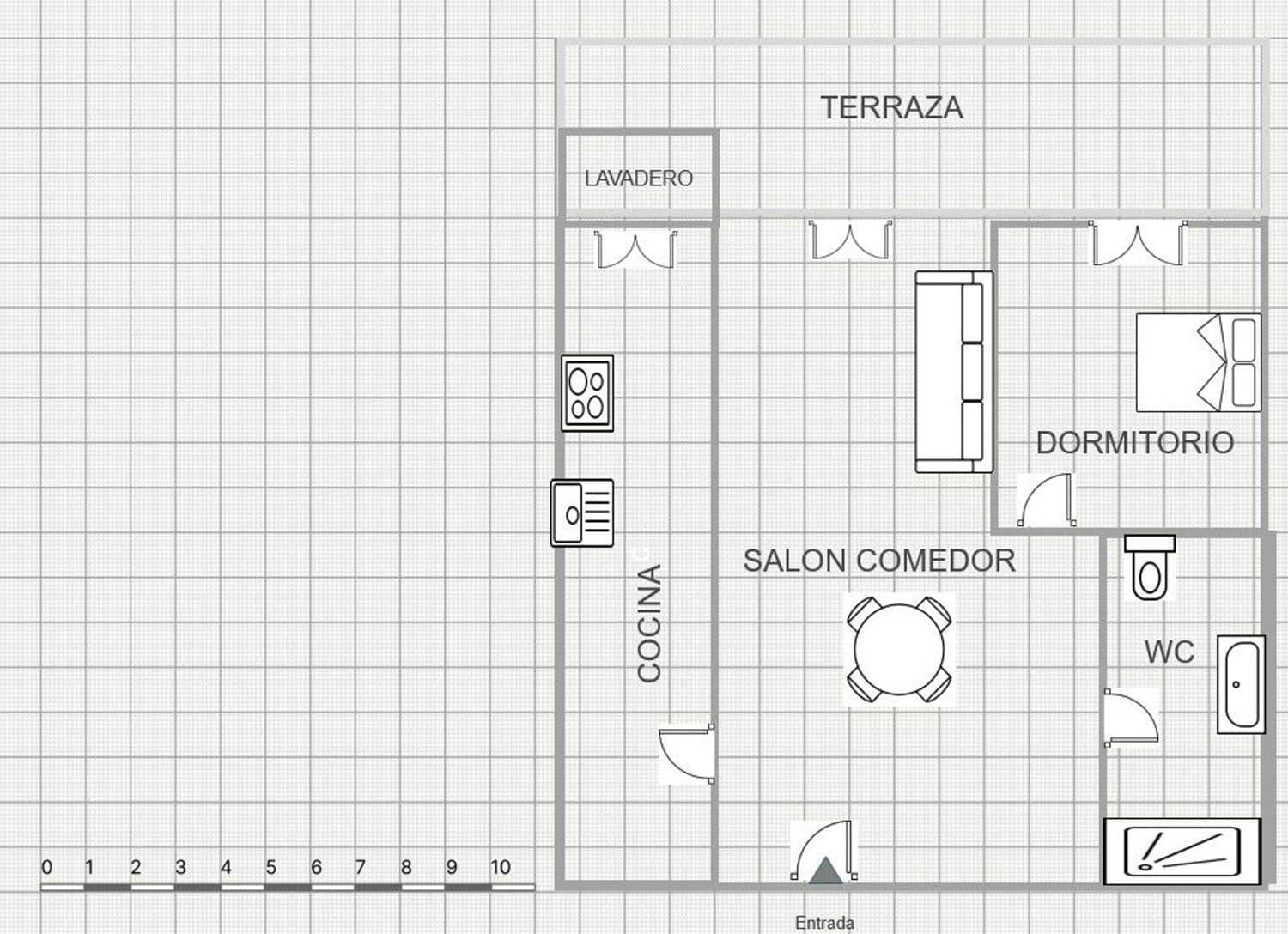 Appartement de 1 chambre à louer à Vera avec piscine garage - 680 € (Ref: 8766386)
