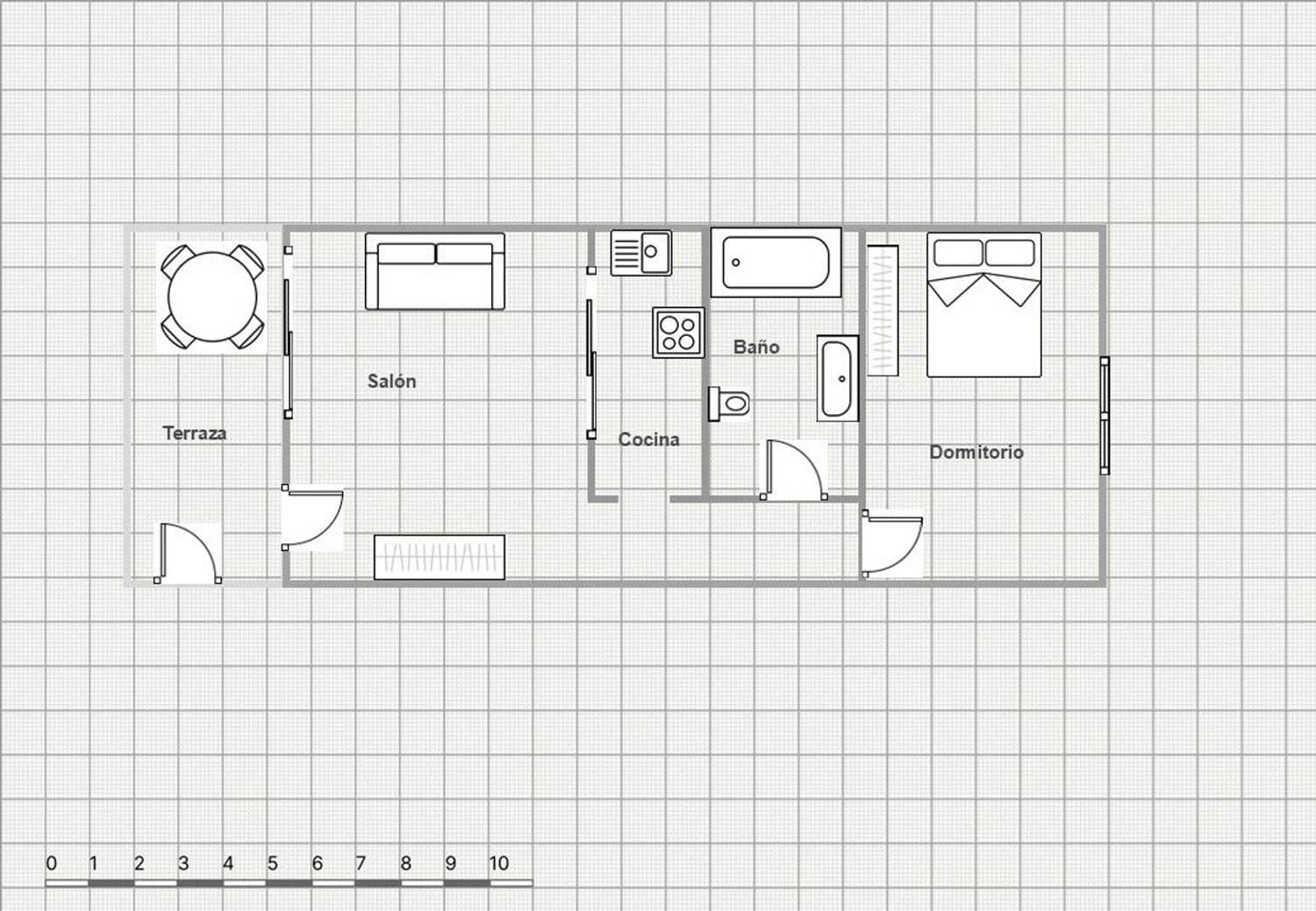 1 Zimmer Apartment zu vermieten in Vera mit Pool Garage - 700 € (Ref: 8848678)