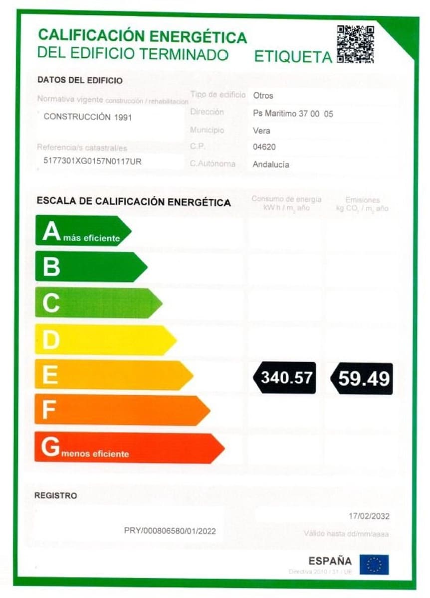 Commercial for sale in Vera - € 382,000 (Ref: 9697951)