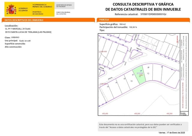 Tontti myytävänä paikassa Santa Lucía de Tirajana - 149 000 € (Ref: 8174843)