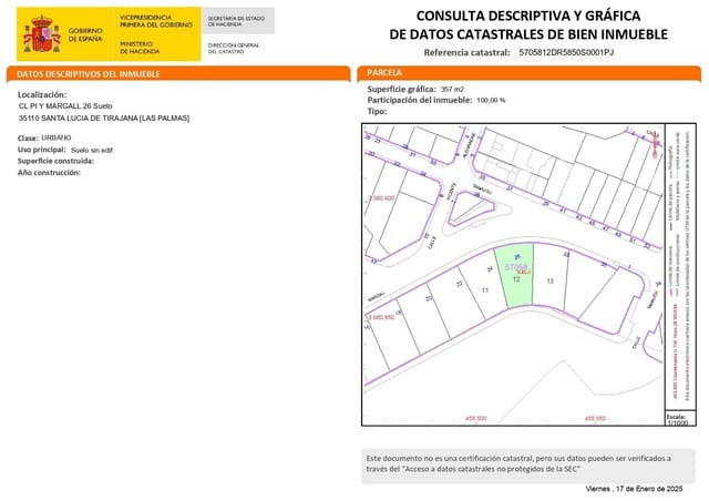 Tontti myytävänä paikassa Santa Lucía de Tirajana - 149 000 € (Ref: 8177511)