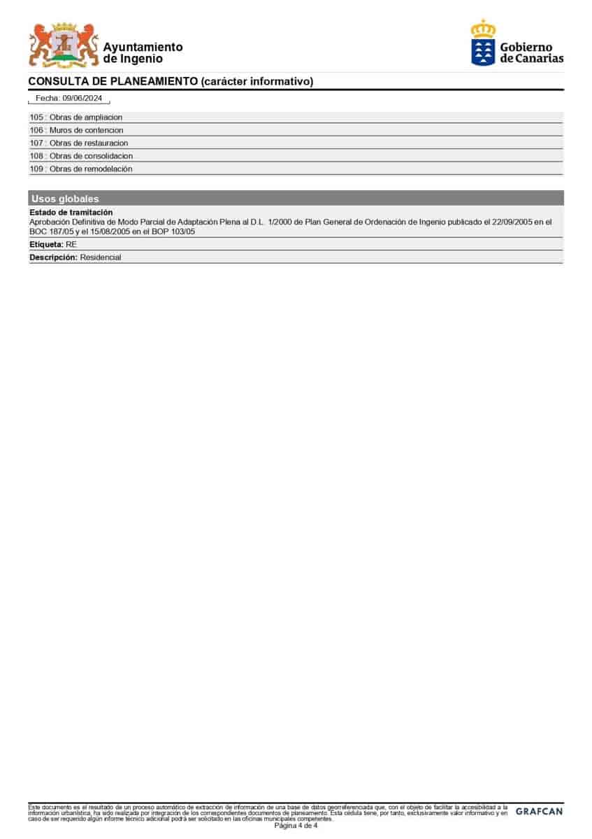 Byggetomt til salgs i Ingenio - € 70 000 (Ref: 8498836)