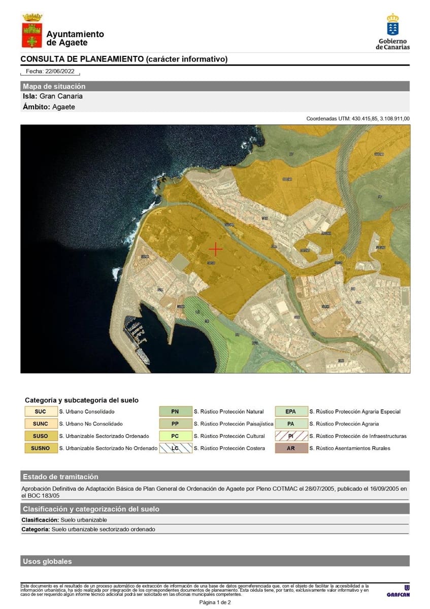 Byggegrund til salg i Agaete - € 110.000 (Ref: 8789716)