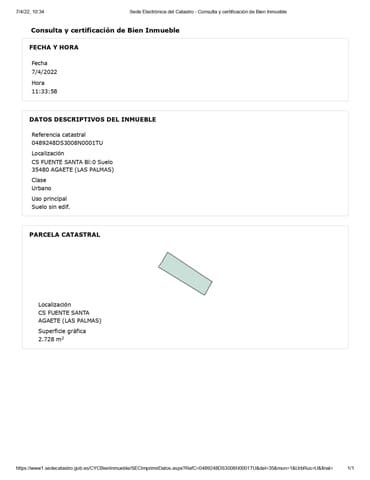 Solar/Parcela en Agaete en venta - 110.000 € (Ref: 8789716)