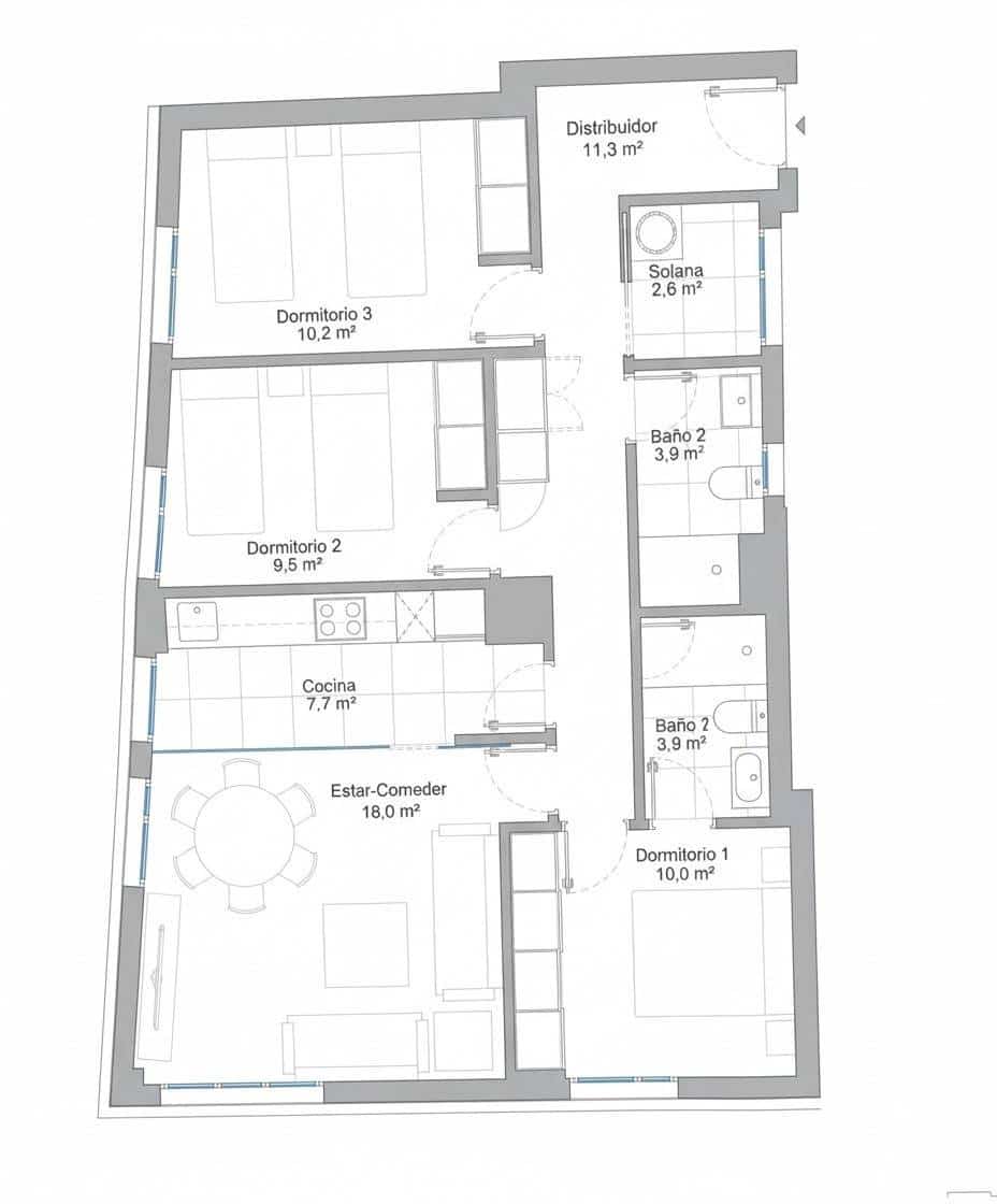 3 slaapkamer Flat te koop in Las Palmas de Gran Canaria met zwembad garage - € 370.000 (Ref: 9236428)