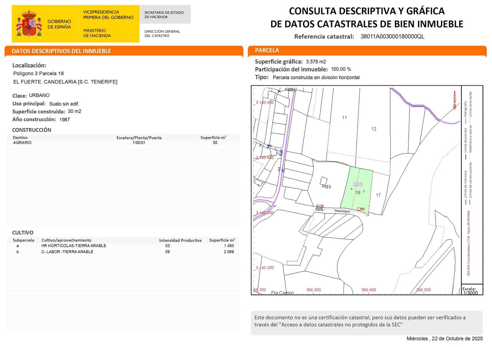 Building Plot for sale in Candelaria - € 340,000 (Ref: 9347356)