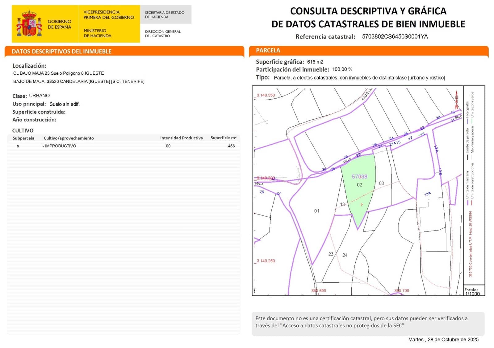 Byggegrund til salg i Candelaria - € 200.000 (Ref: 9347357)