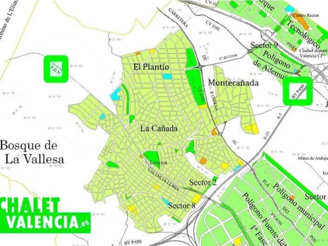 5 sovrum Villa att hyra i La Cañada, Paterna med garage - 2 000 € (Ref: 9616118)