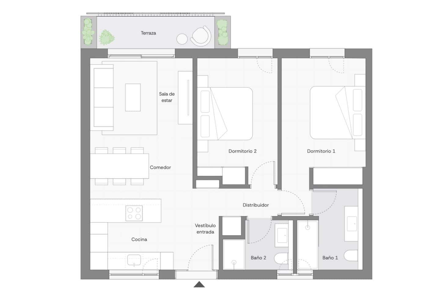 2 camera da letto Appartamento in vendita in Santa Eulalia / Santa Eularia con garage - 585.000 € (Rif: 9914703)