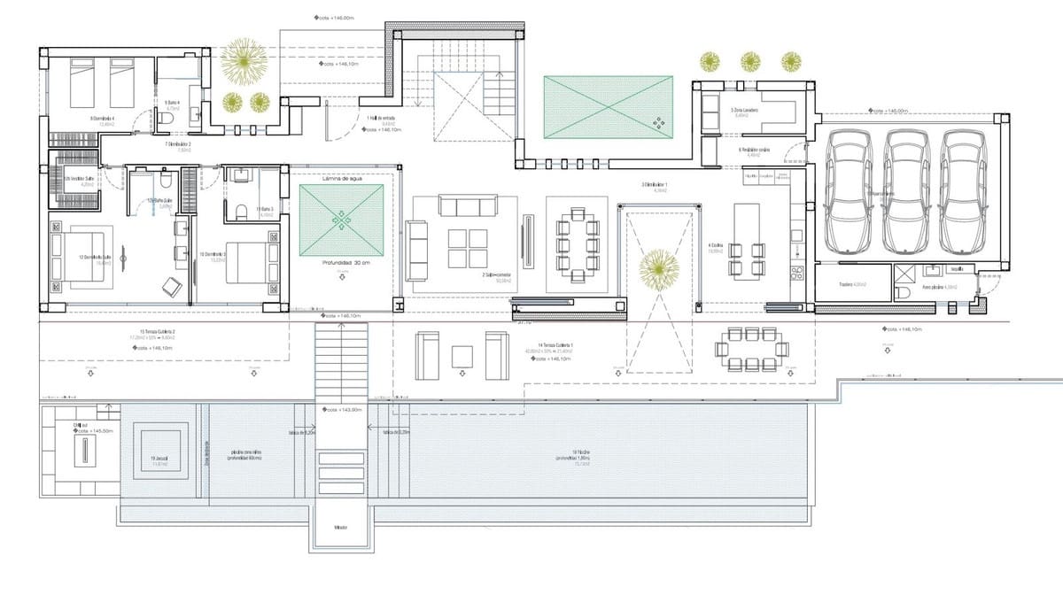 4 soveværelse Villa til salg i Los Flamingos med swimmingpool garage - € 3.200.000 (Ref: 8513736)