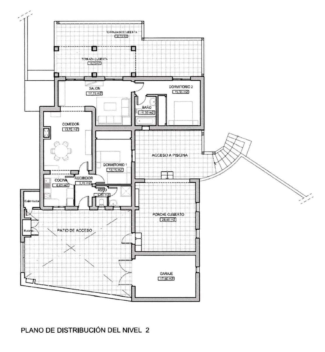 4 makuuhuone Huvila myytävänä paikassa Mojacar mukana uima-altaan 
autotalli - 595 000 € (Ref: 5500949)