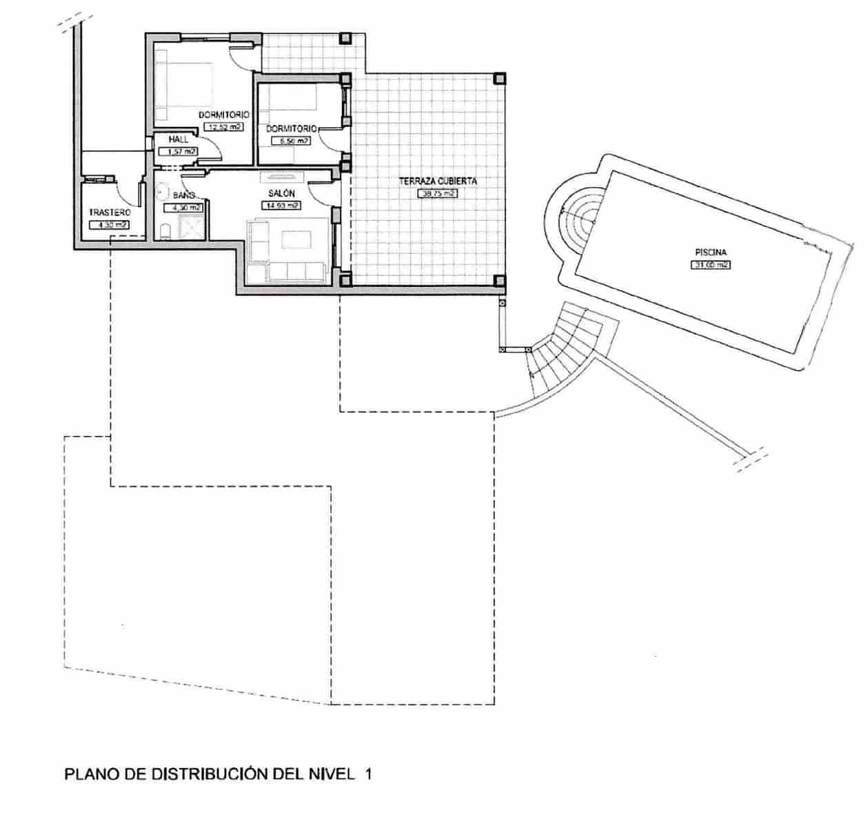 4 makuuhuone Huvila myytävänä paikassa Mojacar mukana uima-altaan 
autotalli - 595 000 € (Ref: 5500949)