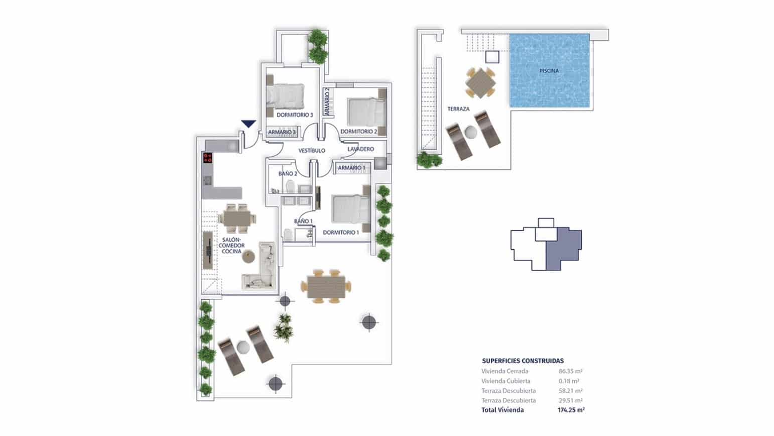 3 soveværelse Penthouse til salg i Calpe / Calp med garage - € 1.100.000 (Ref: 8668684)