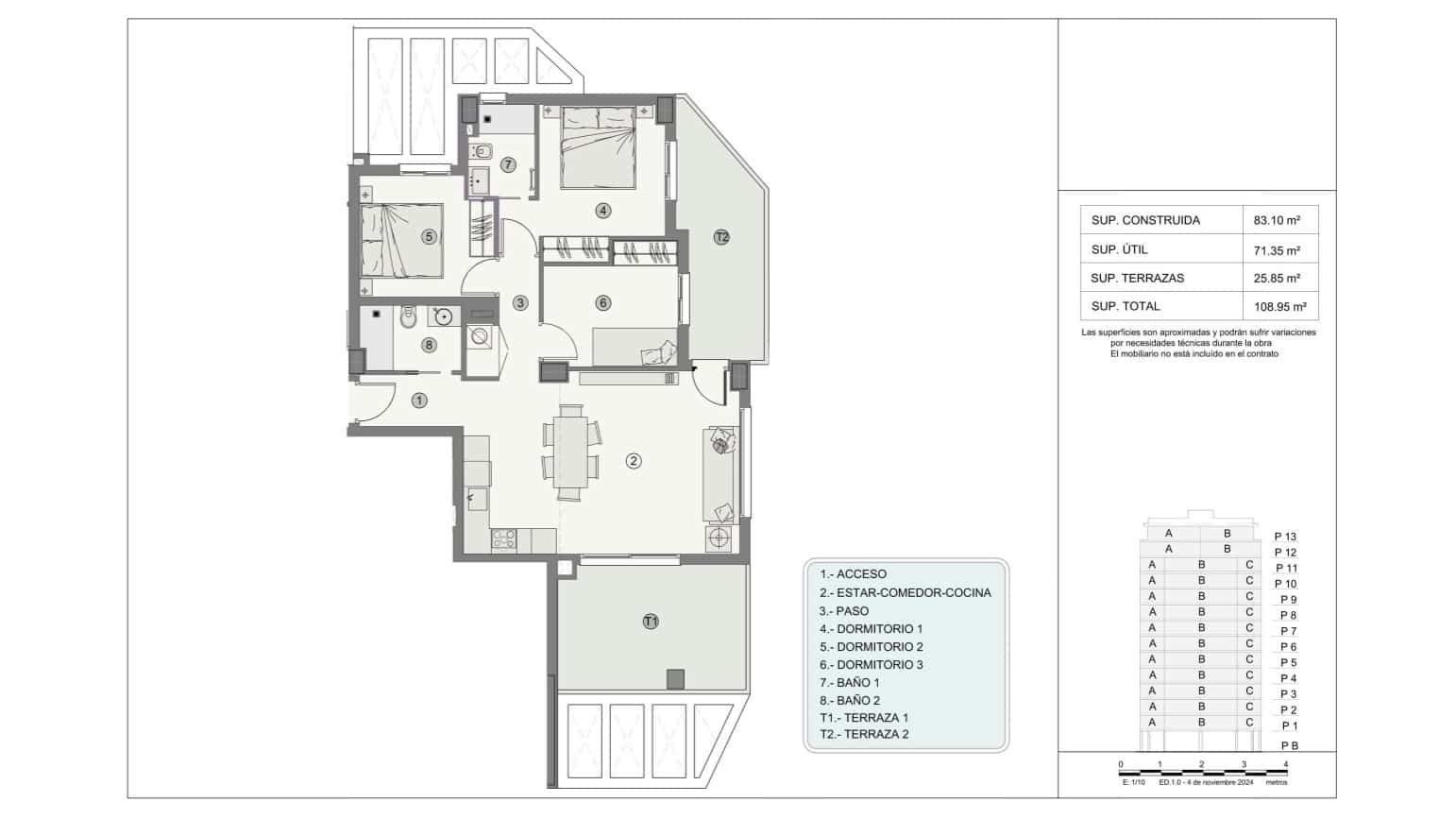 3 soveværelse Lejlighed til salg i Calpe / Calp med swimmingpool garage - € 550.000 (Ref: 8754822)