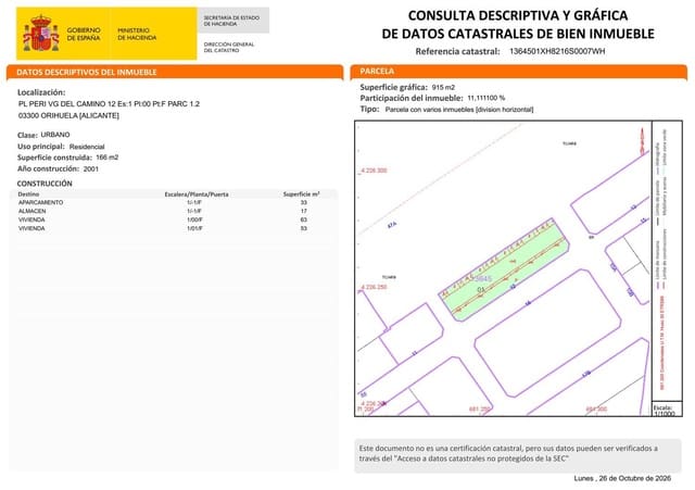 3 camera da letto Casa in vendita in La Murada - Los Vicentes, Orihuela con garage - 164.000 € (Rif: 10176117)