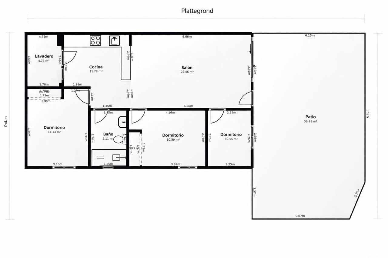 3 slaapkamer Bungalow te koop in Ciudad Quesada met garage - € 249.000 (Ref: 10022175)