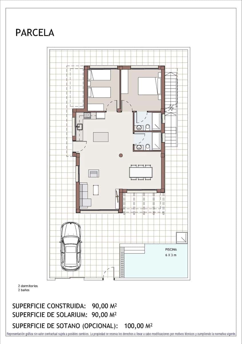 2 slaapkamer Bungalow te koop in Vera met zwembad - € 449.000 (Ref: 10042110)