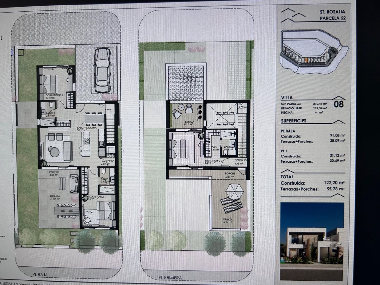 Chalet de 3 habitaciones en Torre-Pacheco en venta con piscina garaje - 439.000 € (Ref: 10051199)