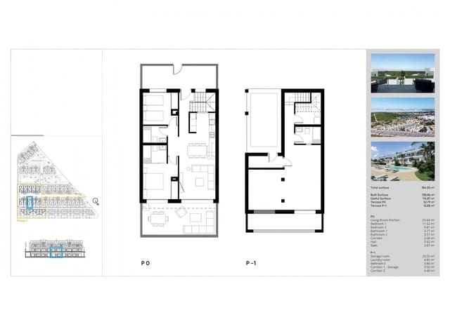 2 slaapkamer Halfvrijstaande villa te koop in Los Balcones - Los Altos, Torrevieja met zwembad garage - € 330.000 (Ref: 10083065)