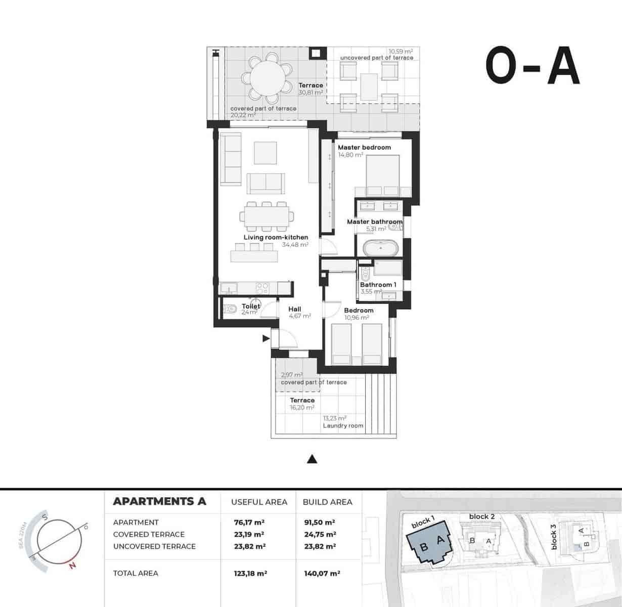 2 sypialnia Apartament na sprzedaż w Buenas Noches z basenem garażem - 670 000 € (Ref: 10083122)