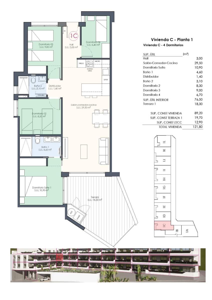 4 quarto Apartamento para venda em Benijofar com piscina garagem - 319 000 € (Ref: 10083141)