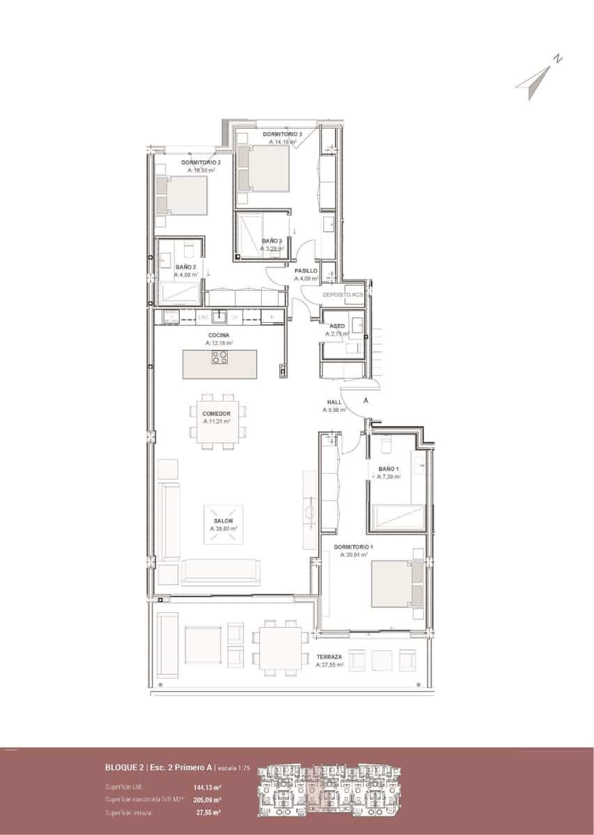 3 camera da letto Appartamento in vendita in Estepona con piscina - 1.442.000 € (Rif: 10083171)