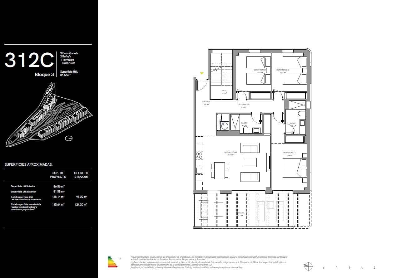 3 soveværelse Lejlighed til salg i Mijas med swimmingpool - € 638.000 (Ref: 10083335)