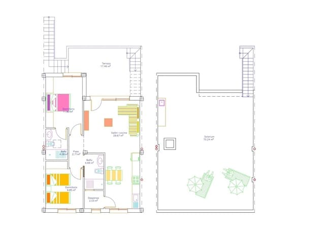 2 chambre Penthouse à vendre à Ciudad, San Javier avec piscine garage - 272 900 € (Ref: 10083528)