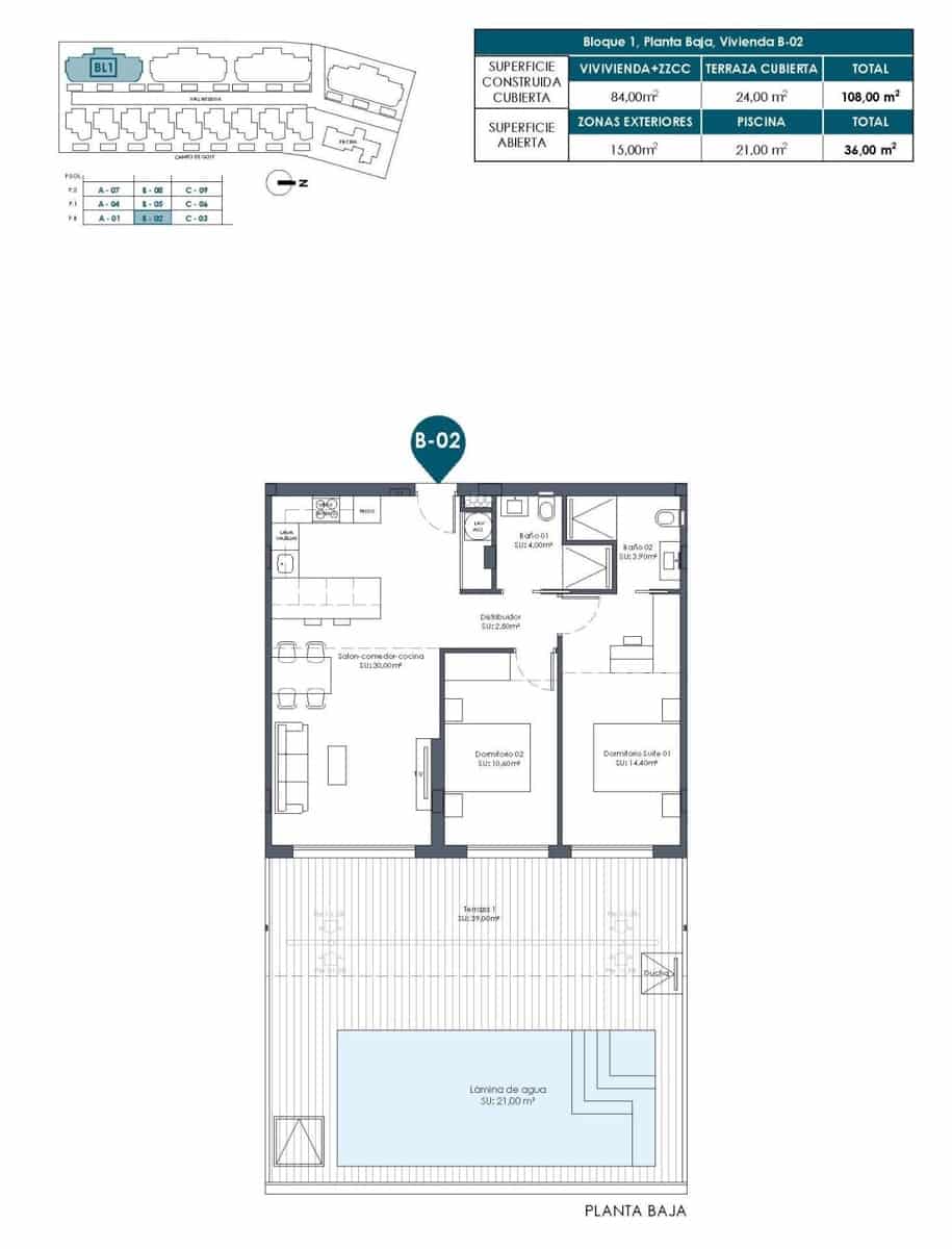 2 slaapkamer Appartement te koop in Los Alcazares met zwembad - € 318.000 (Ref: 10083602)
