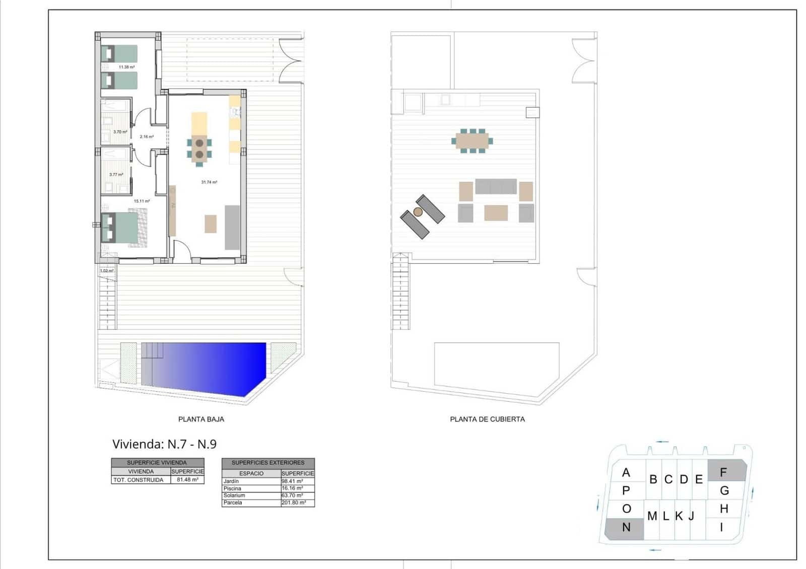 Chalet de 2 habitaciones en Roldan en venta con piscina - 299.900 € (Ref: 10083634)
