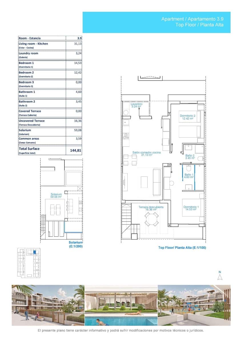 Apartamento de 2 habitaciones en Pilar de la Horadada en venta con piscina - 479.900 € (Ref: 10083672)