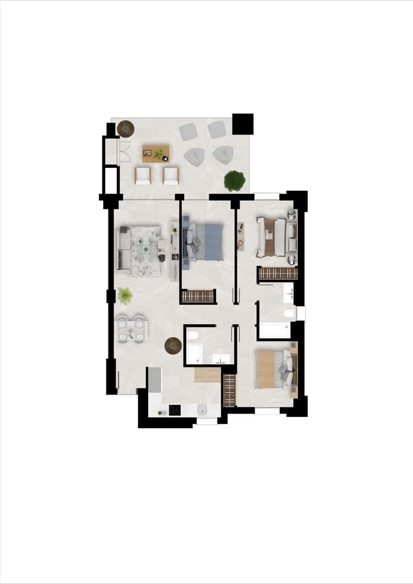 3 soverom Leilighet til salgs i Mijas med svømmebasseng - € 458 000 (Ref: 10083721)