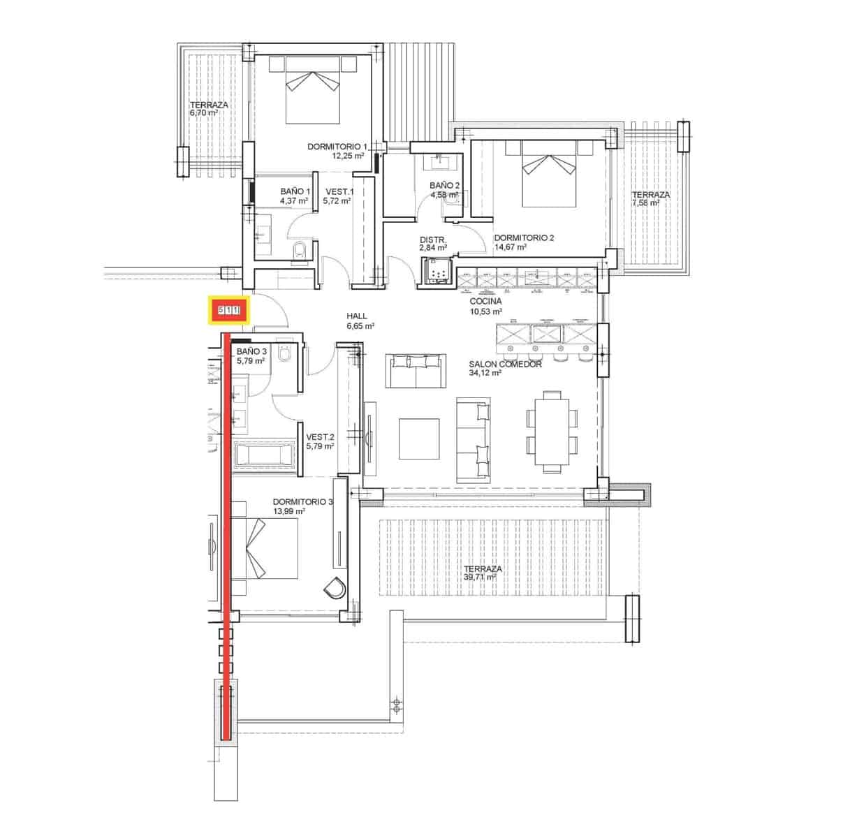 3 camera da letto Appartamento in vendita in Ojen con piscina garage - 985.000 € (Rif: 10083829)
